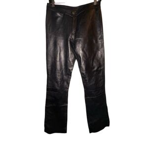 Vintage Unica Black Leather Pants Size Small